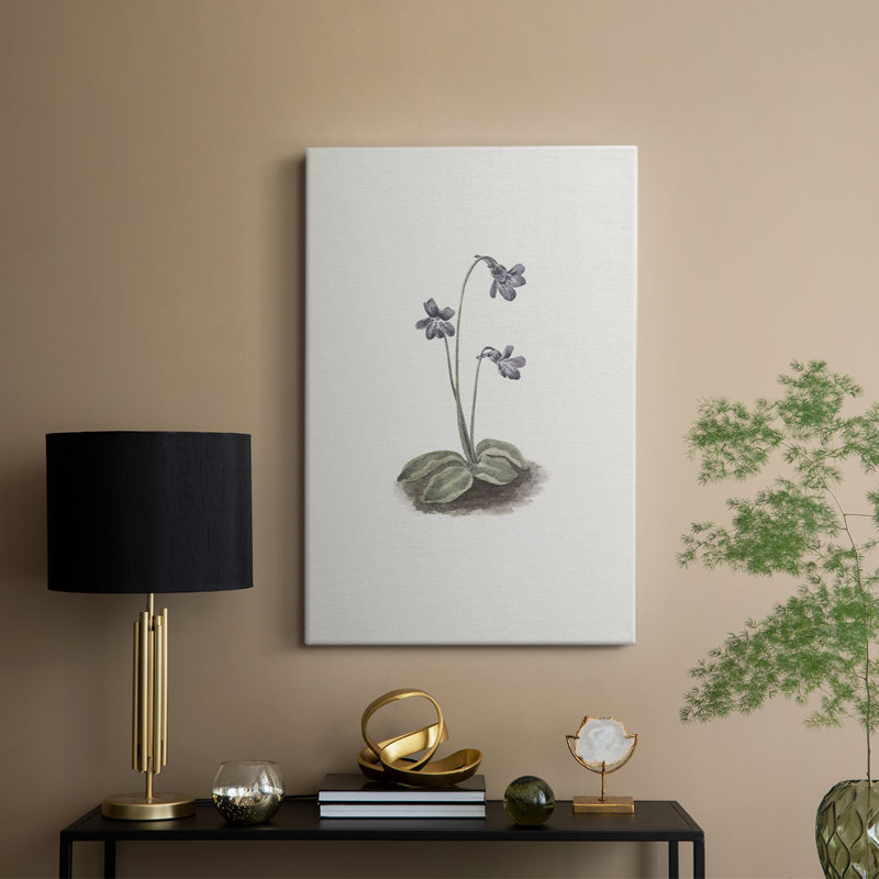 Motif floral rétro CLxxix - galerie Cavas, H 18 po x l 12 po
