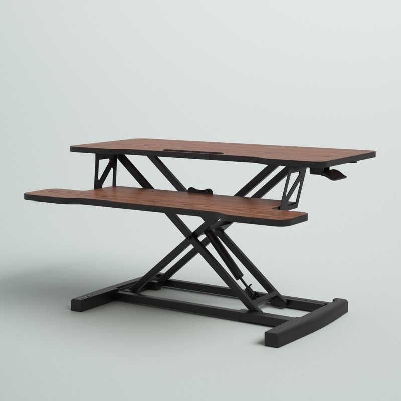 Adelyn Adjustable Standing Desk, Brown