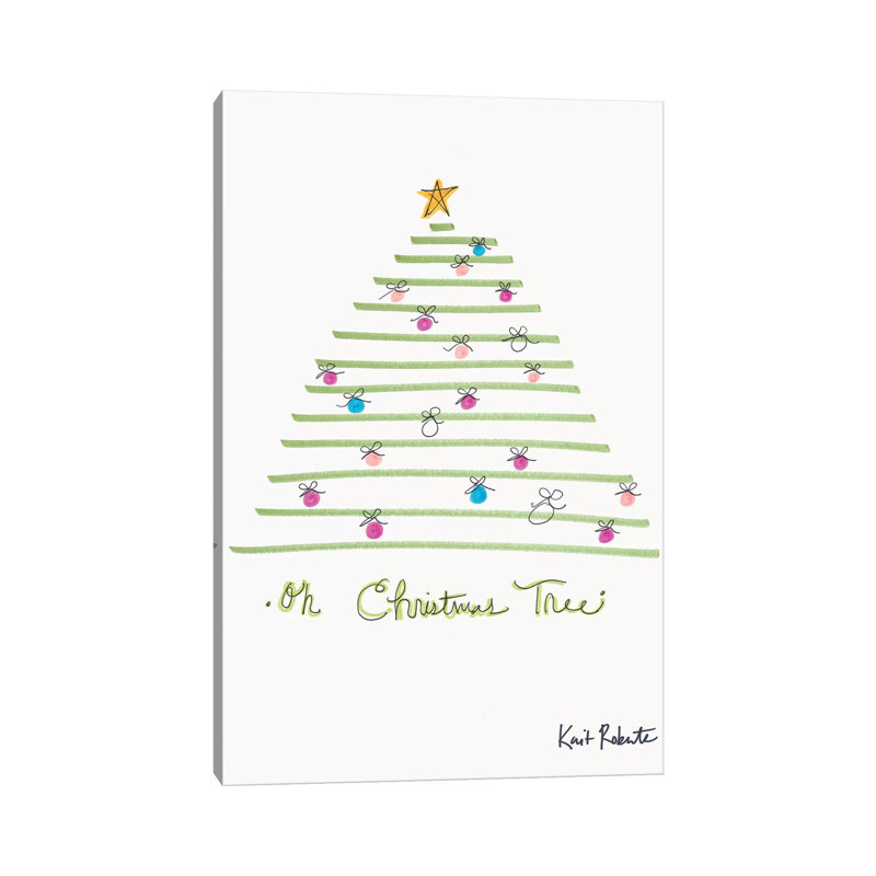 «Oh Christmas Tree» par Kait Roberts, impression sur toile tendue, H 26 po x l 18 po x 1,5 po