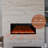 Vibrance 42" Recessed or Wall Mounted Electric Fireplace Heater, Multi-Flame Colors, Voice Assistant Compatible - Logs and Crystals-116466207-102270339