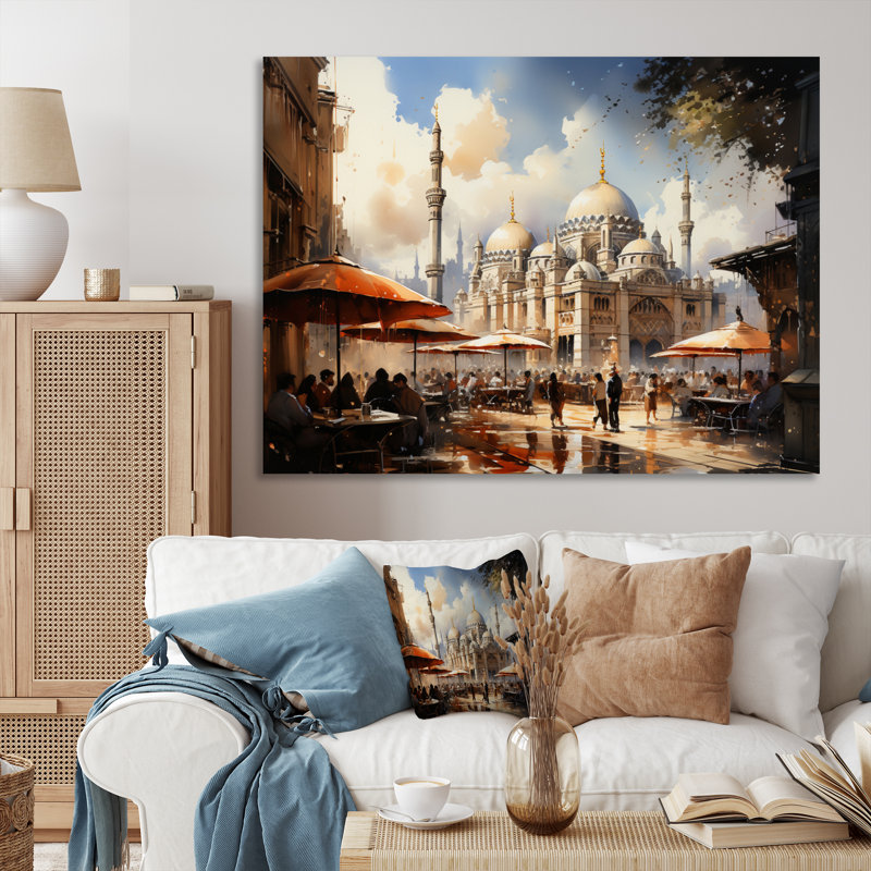 Art de l'Islam, H 12 po x l 20 po x P 1 po, Toile tendue