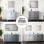 Gris délavé 30 po W Bath Vanity, 22 P, 28 Miroir, tiroir, armoire intérieure et tablette pour placer les produits entièrement assemblés, tiroir de rangement