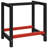Work Bench Frame Metal Black and Red-714328465