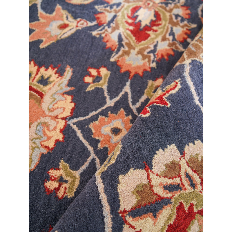 Classical Hand Tufted Wool Eco-Friendly Area Rugs - Square | Charcoal Color | Oriental Design | Area Rugs for living room, Bedroom