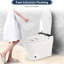 Toilette intelligente avec siège chauffant, une chasse d'eau automatique, sans bidet, pied bleu nuit, poignée gérée, fusion avec panne de courant, couvercle à fermeture douce, aspect de salle de bain blanc, appareil