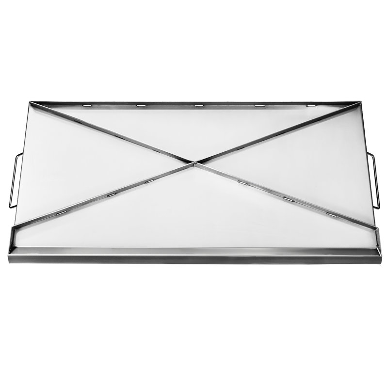 Plaque chauffante universelle en acier inoxydable 32 x 16 po pour barbecue, égouttoir et drainage de graisse, parois de cuisson à haute température pour les déversements d'aliments, performance durable