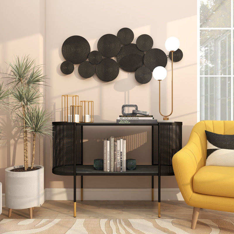 Black Iron Contemporary Abstract Wall Sculpture