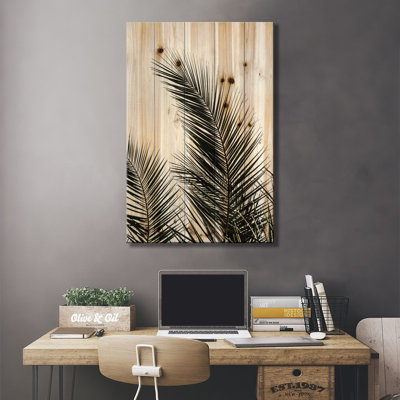 «Palm Leaves I» par Mareike Böhmer - impression sur toile tendue