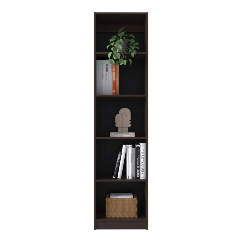 Bibliothèque étroite à 5 tablettes Home