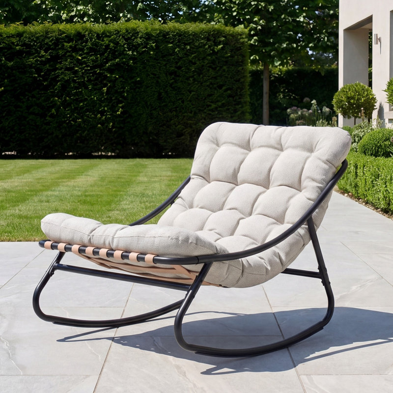 Solace Outdoor Rocking Chair, White