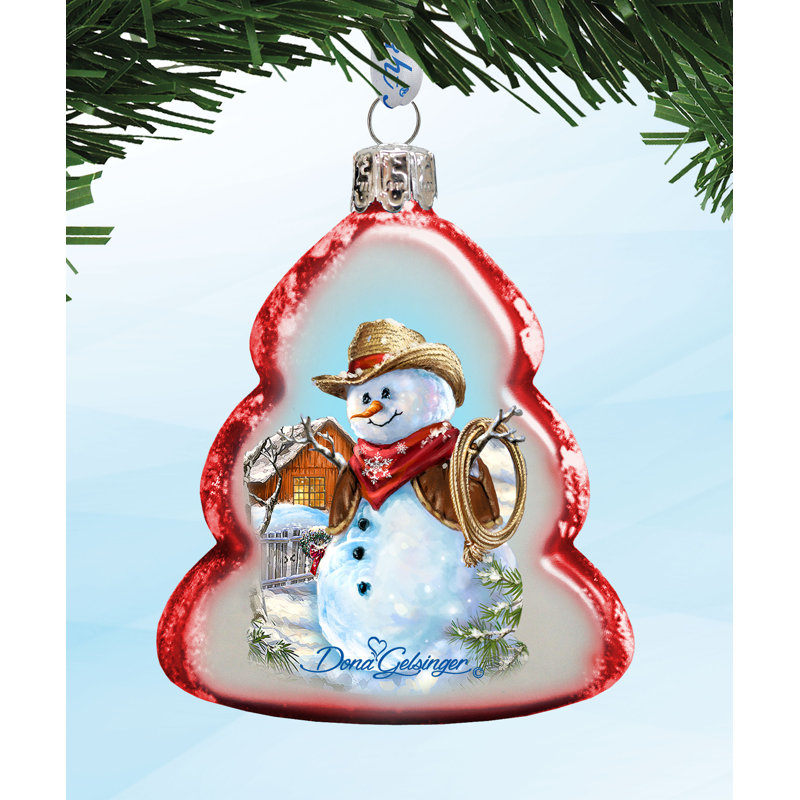 2'' Handmade Glass Holiday Shaped Ornament
