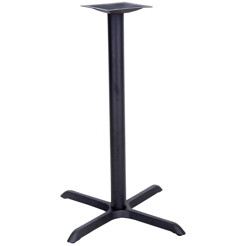 Black Cast Iron Bar Height Table Base for 22" x 30" Tops