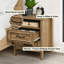 Table de chevet 2 tiroirs Marino, table de chevet avec tiroirs de rangement, table de chevet pour chambre à coucher, table de bout ou table d'appoint pour le salon, P 15,5 po x l 18,9 po x H 23,8 po
