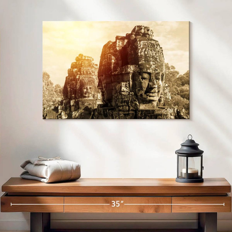 Adella, visages du temple Bayon, H 16 po x l 24 po