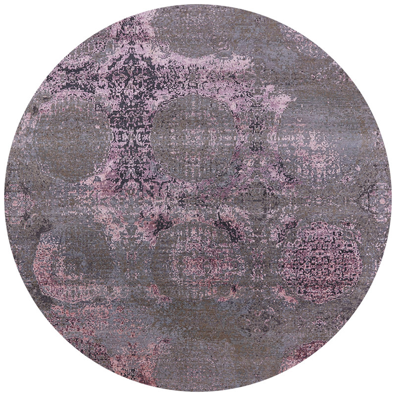 Tapis gris, Rond 8 pi