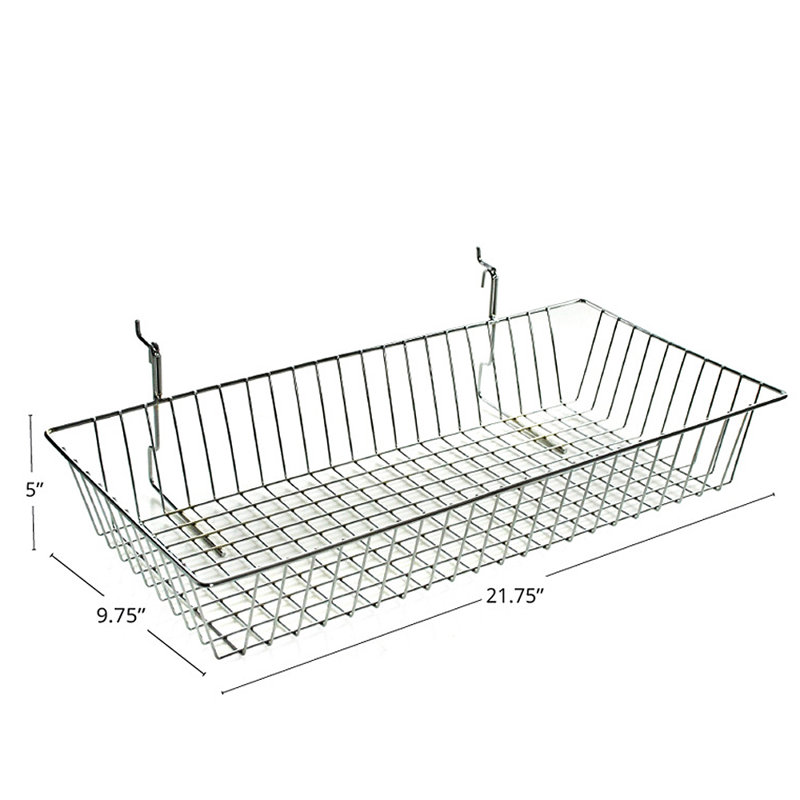 5"H Chrome Wire Basket, 2-Pack