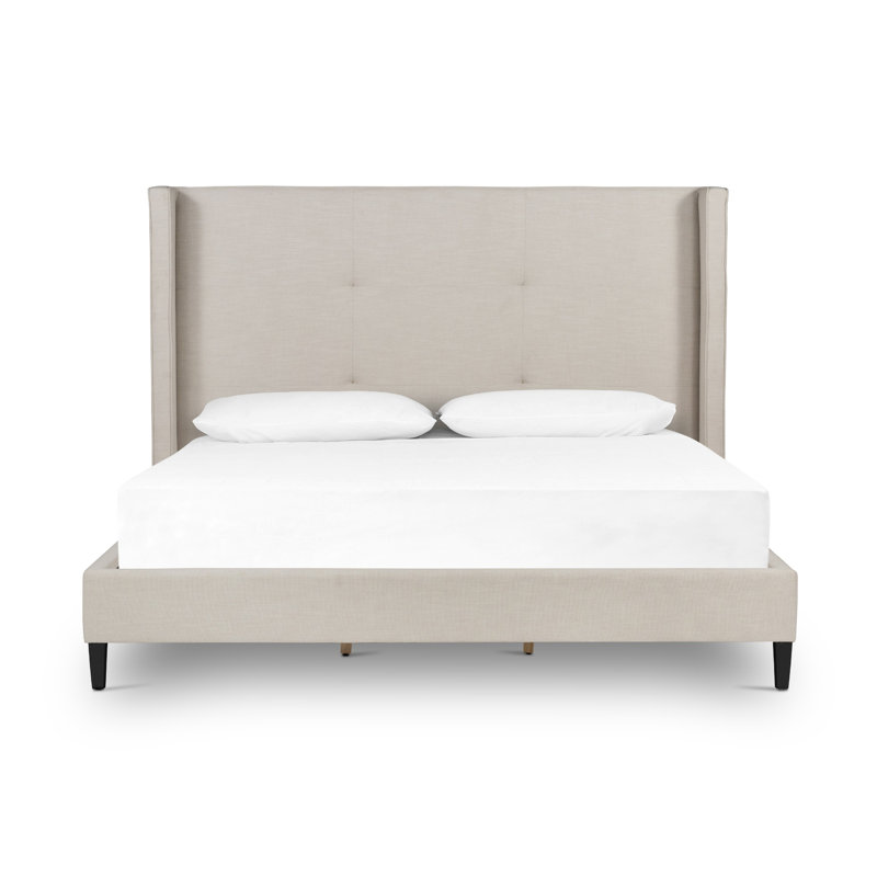 Madison Upholstered Wingback Bed, King