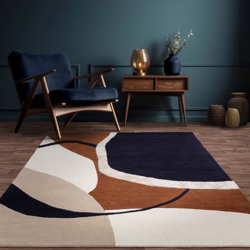 Corel Geometric Wool Hand Tufted Area Rug, Rectangle 200 x 290cm