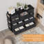 Commode à 10 tiroirs en tissu avec poches latérales et crochets, armoire de rangement pour chambre à coucher, chambre de bébé, organisation de salon-947970336