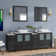 Karson 84'' Double Bathroom Vanity with Engineered Marble Top with Mirror