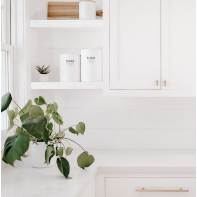 Ensemble de 2 tablettes de salle de bain flottantes pour étagère murale au-dessus de la toilette, ensemble de 2 petites décorations murales de style campagnard, blanc