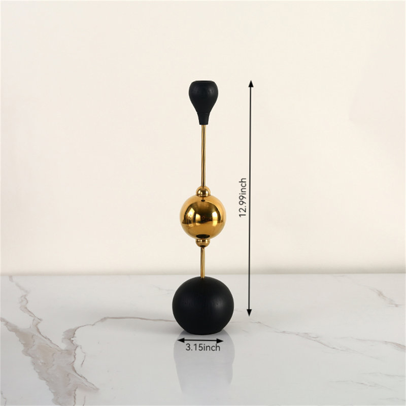 Metal Tabletop Candlestick, 12.99" H x 3.15" W x 3.15" D