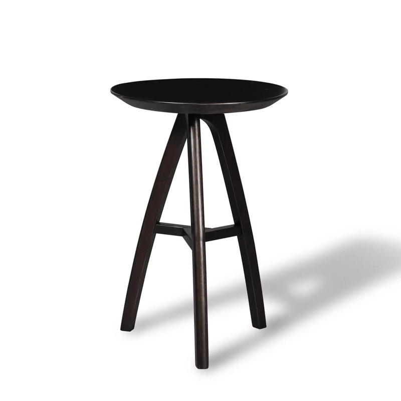 Table de bout Mid Century, Gris anthracite