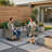 2-Person Patio Conversation Set With Rocking Swivel Chairs And Tempered-Glass Table-486542859