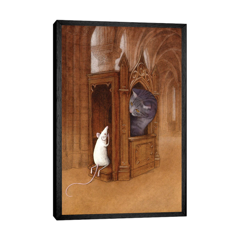 Pure Soul 1 Piece Painting on Canvas, 101.6 cm H x 66.04 cm W, Black Framed