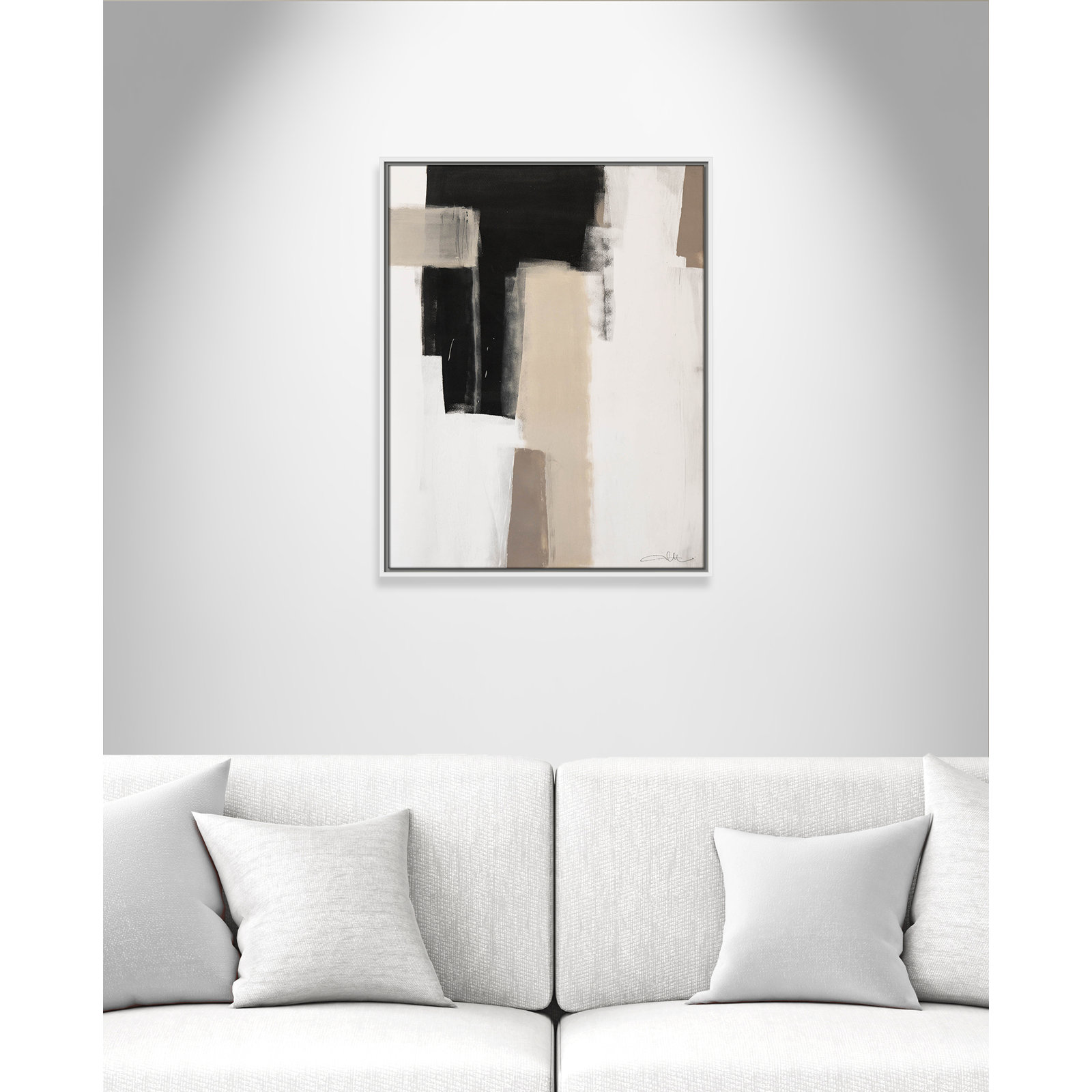Giverny Earth Scapes I Print, White Floater Framed, No Mat, 29.5" H x 23.5" W x 2" D