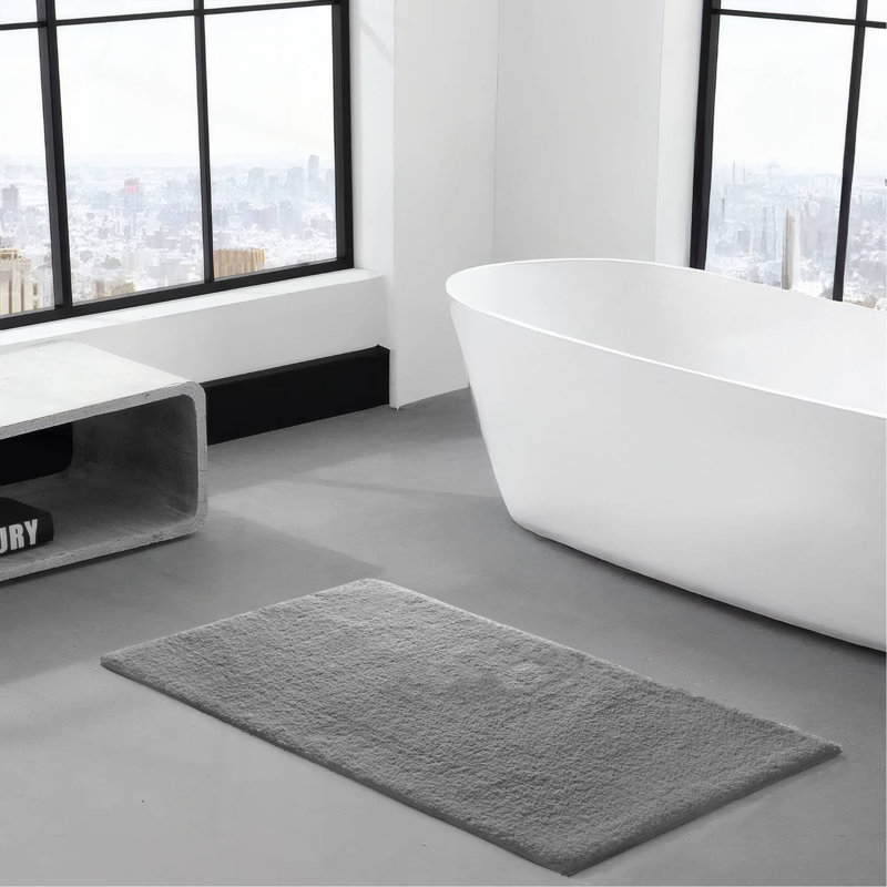 1PC 24X40" Bath Rug, Gray, Single - 2' x 3'4"