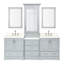 85'' Double Bathroom Vanity with White Quartz Top-101688715
