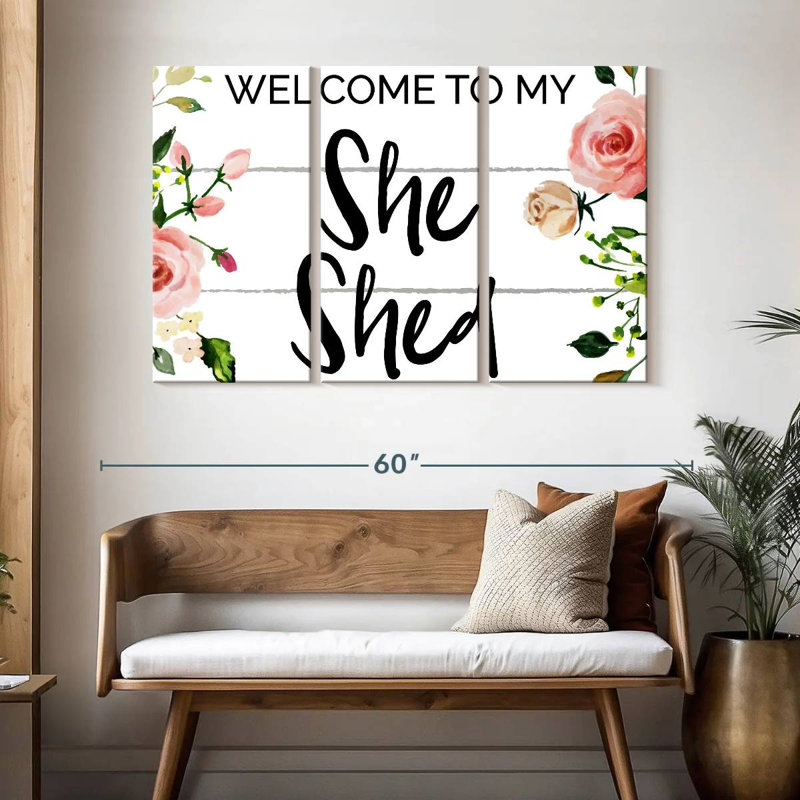 She Shed Set I, H 32 po x l 50 po