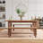Bozrah Extendable Acacia Solid Wood Dining Table-267859098