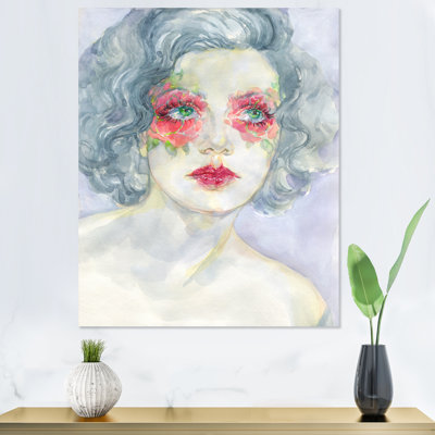 «Fashionista» stylisée en couleurs vibrantes VI - Art mural sur toile glamour