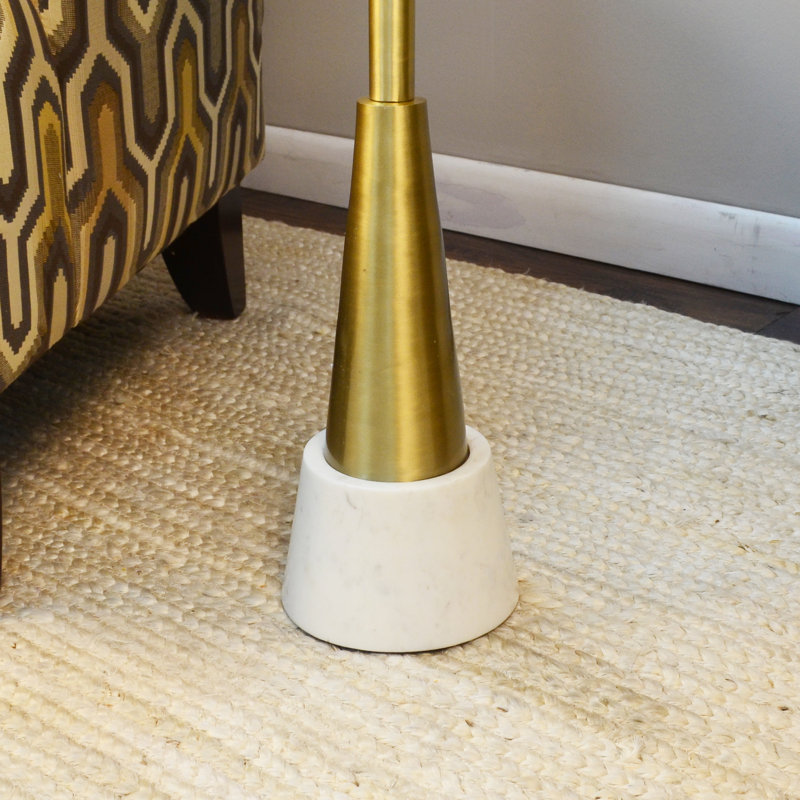 Elegant Gold 8" Round x 24" Side Table with Spill-Resistant Raised Edge