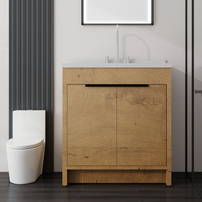 Meuble-lavabo autoportant avec lavabo