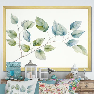 " Green Leaves Minimalism Charm I "
