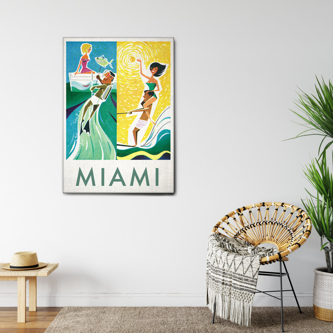 Leinwandbild Poster Miami