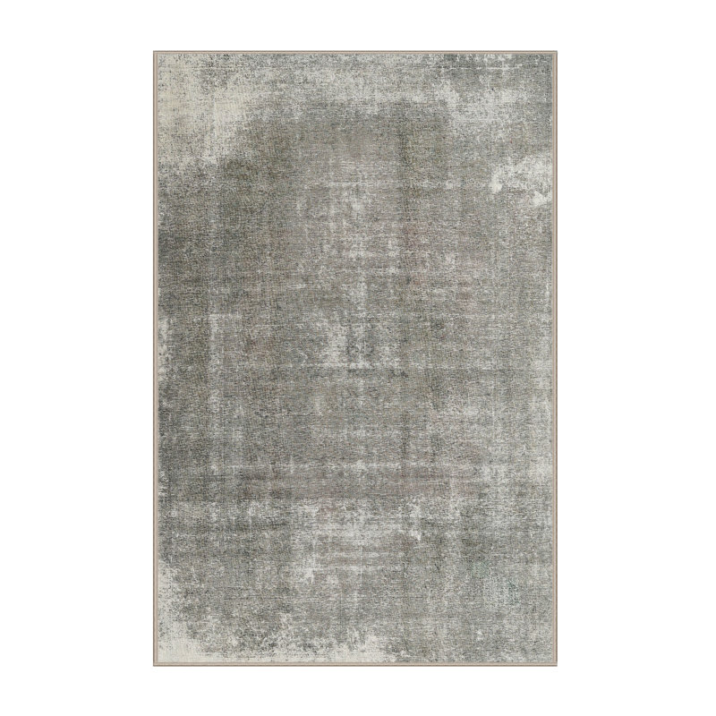 Tapis gris / noir, Rectangle 5 pi x 7 pi