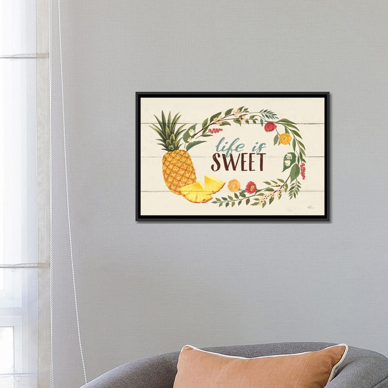 «Sweet Life X» par Janelle Penner, impression sur toile tendue, H 12 po x l 18 po x P 1,5 po, Toile tendue, Pas de tapis