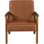 67Cm Wide Modern Upholstered Accent Chair,  Faux Leather Armchair with Z-shaped Wood Legs-1660129151