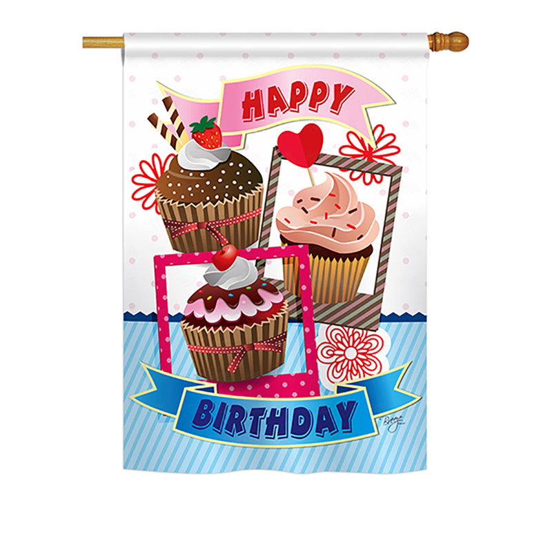 Double Sided Polyester House Flag, 18.5" H x 13" W