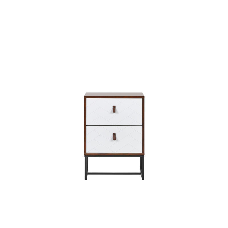 Andeana 49cm W Manufactured Wood Bedside Table, Dark Wood