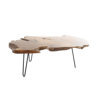 Table basse de salon en bois de teck Ashyria