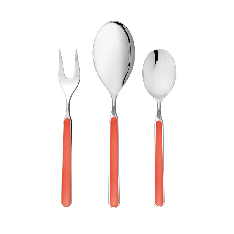 Ensemble de service 3 pièces Fantasia, Nouveau corail