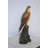 Hawk on a Rock bronze statue - Size: 12"L x 9"W x 22"H.
