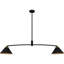 Lustre linéaire noir mat 2 lumières Alscott