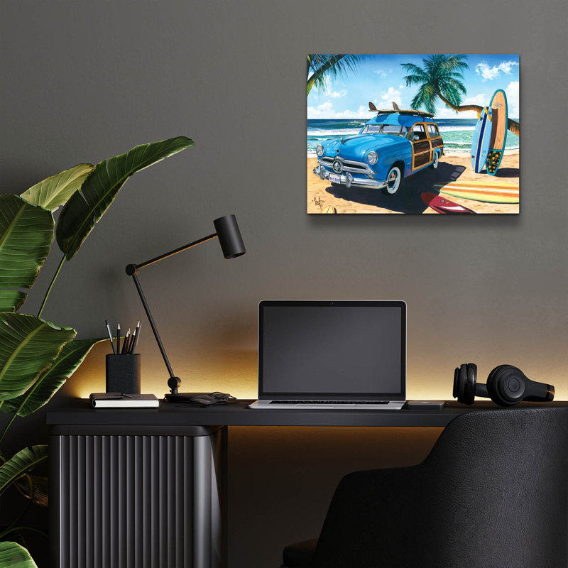 Art mural en verre Bay Isle Home ™ «Old Friends» par Scott Westmoreland, H 12 po x l 16 po x P 0,13 cm