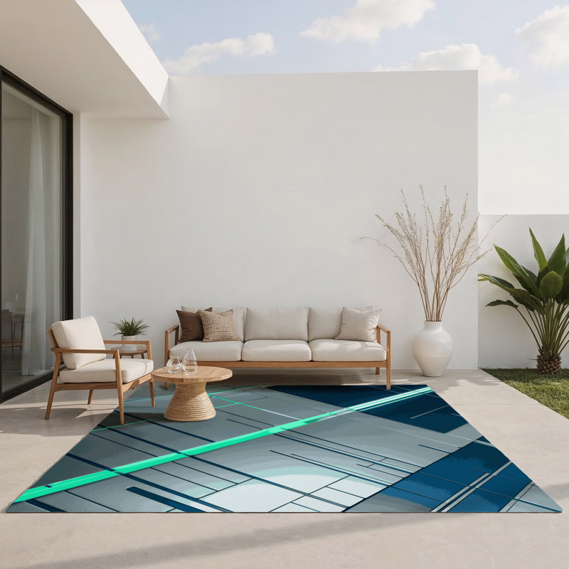 Etherial Glow Indoor And Outdoor Area Rug, Rectangle 9' x 12'